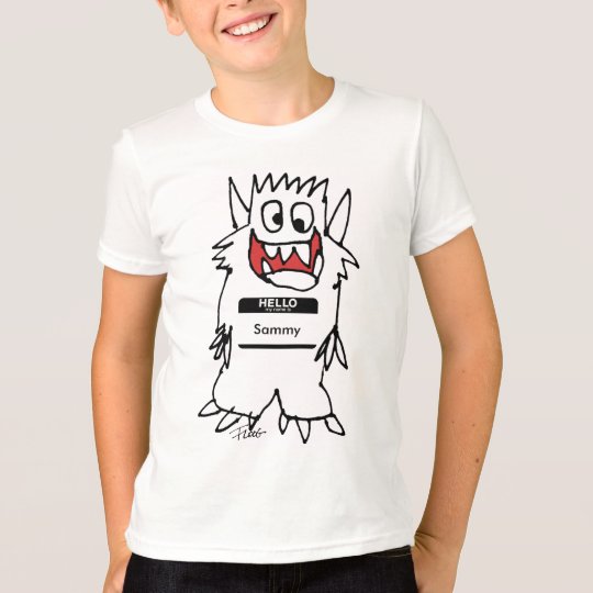 Cute Happy Cartoon Monster Boys Tshirt