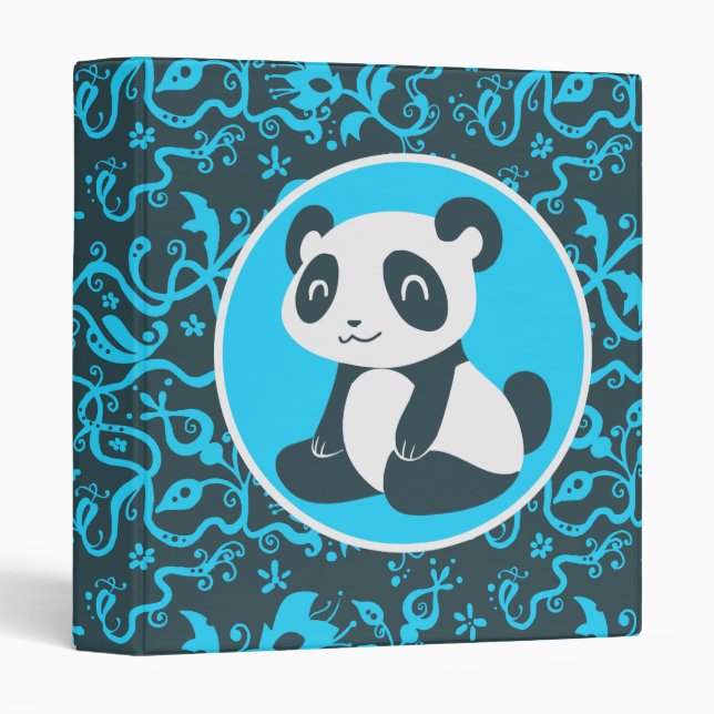 Cute Happy Cartoon Panda Binder (Front/Spine)