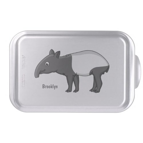 Cute happy cartoon tapir illustration  cake pan