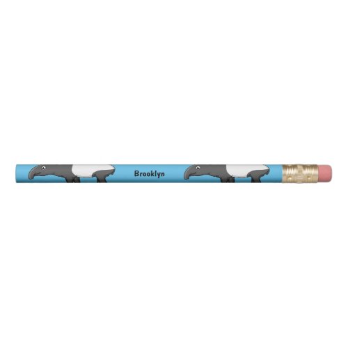 Cute happy cartoon tapir illustration pencil