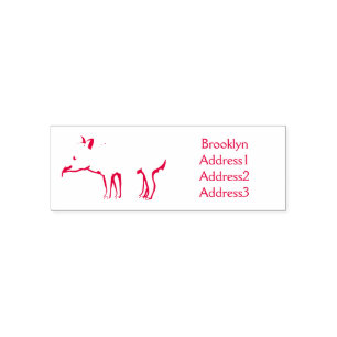 Cute happy cartoon tapir illustration self-inking stamp