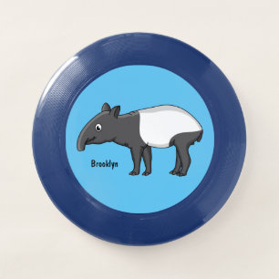Cute happy cartoon tapir illustration Wham-O frisbee