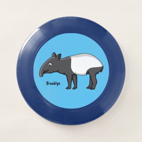 Cute happy cartoon tapir illustration Wham_O frisbee