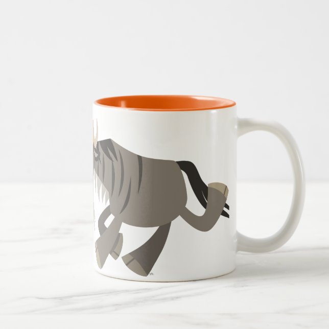 Cute Happy Cartoon Wildebeest Mug (Right)