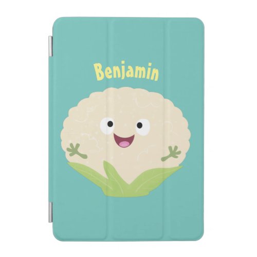Cute happy cauliflower vegetable cartoon iPad mini cover