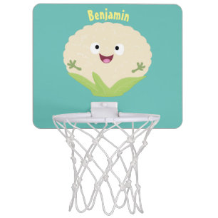 Cute happy cauliflower vegetable cartoon mini basketball hoop