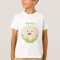 Cute happy cauliflower vegetable cartoon