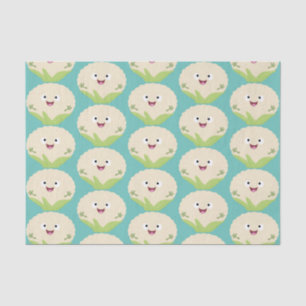 Cute happy cauliflower vegetable cartoon tissue paper