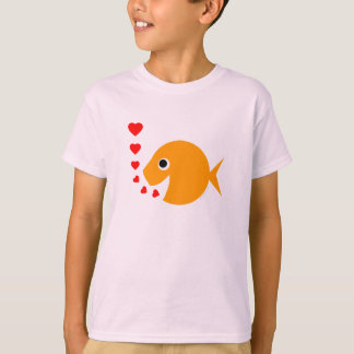 Cute Happy Cheerful Smiling Cartoon Goldfish T-Shirt