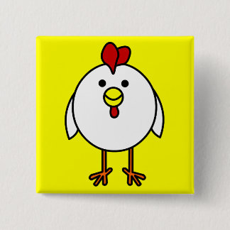 Cute Happy Chicken Button