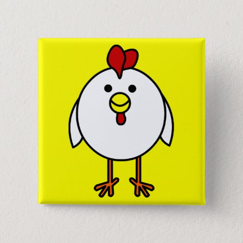 Cute Happy Chicken Button