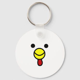 Cute Happy Chicken Head Keychain
