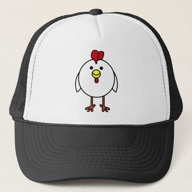 Cute Happy Chicken Trucker Hat (Front)