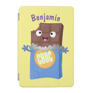 Cute happy chocolate candy bar cartoon character iPad mini cover