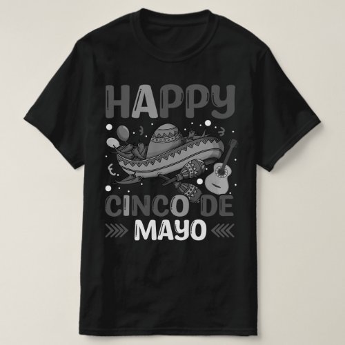Cute Happy Cinco De Mayo PNG Clipart T_Shirt