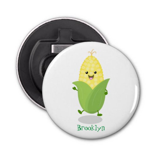 Cute happy corn cartoon illustration bottle opener