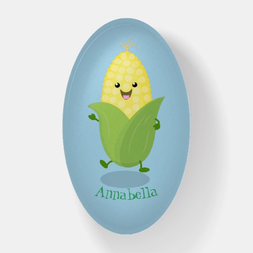 Cute happy corn cartoon illustration paperweight