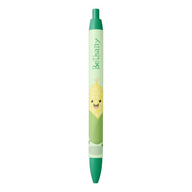 Cute happy corn cartoon illustration pen (Front Vertical)