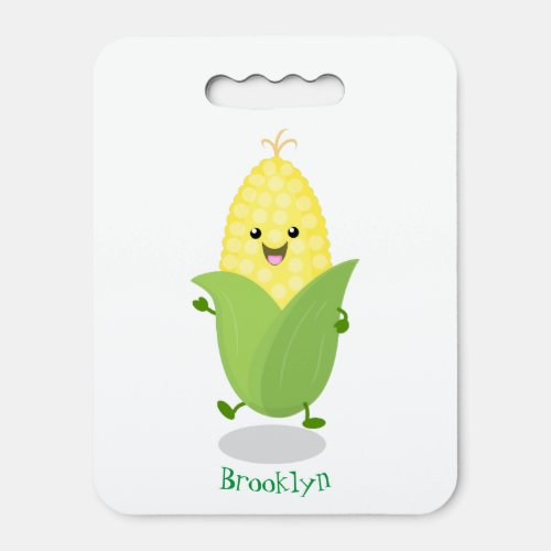 Cute happy corn cartoon illustration seat cushion