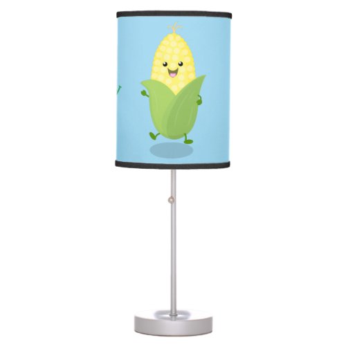 Cute happy corn cartoon illustration table lamp