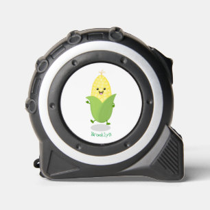 Cute happy corn cartoon illustration tape measure