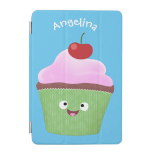 Cute happy cupcake cartoon illustration iPad mini cover
