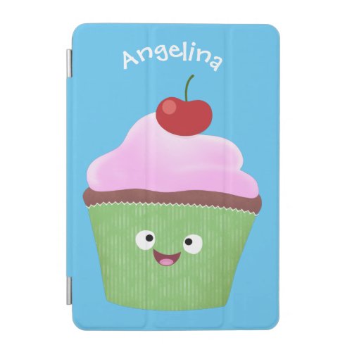 Cute happy cupcake cartoon illustration iPad mini cover