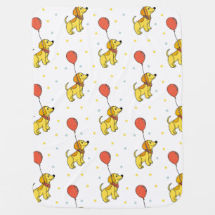 🎈 Cute Happy Dogs Fun Animal Nursery Design🐶 Baby Blanket