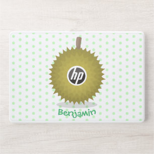 Cute happy durian cartoon illustration HP laptop skin