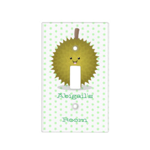 Cute happy durian cartoon illustration  light switch cover
