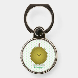 Cute happy durian cartoon illustration phone ring stand