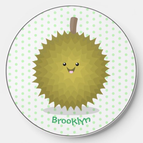 Cute happy durian cartoon illustration wireless charger 