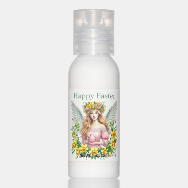 Cute Happy Easter Angel Hand Lotion (Front)