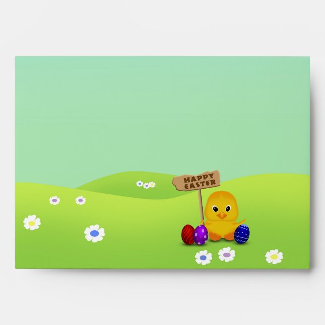 Cute Happy Easter Baby Chick Envelope (Front)