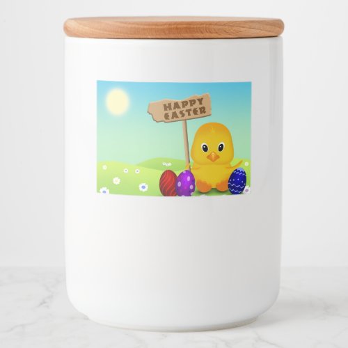 Cute Happy Easter Baby Chick Food Label