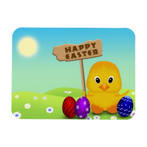 Cute Happy Easter Baby Chick Magnet