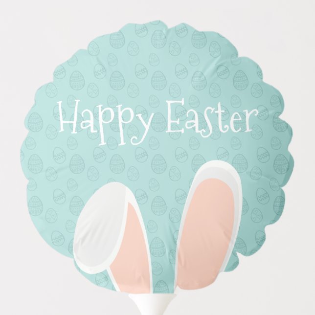 Cute Happy Easter Bunny Ears | Balloon (Back)