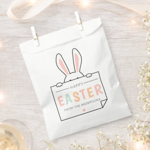 Cute Happy Easter Bunny Ears Favor Bag