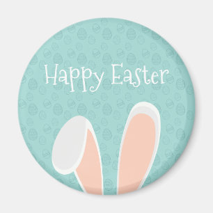 Cute Happy Easter Bunny Ears Magnet