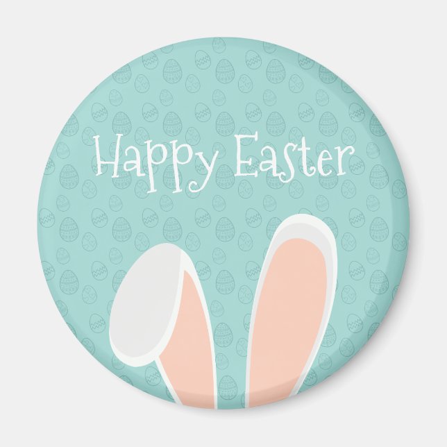 Cute Happy Easter Bunny Ears | Magnet (Front)