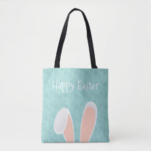 Cute Happy Easter Bunny Ears Tote Bag