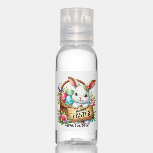 Cute Happy Easter bunny  Hand Sanitizer (Front)