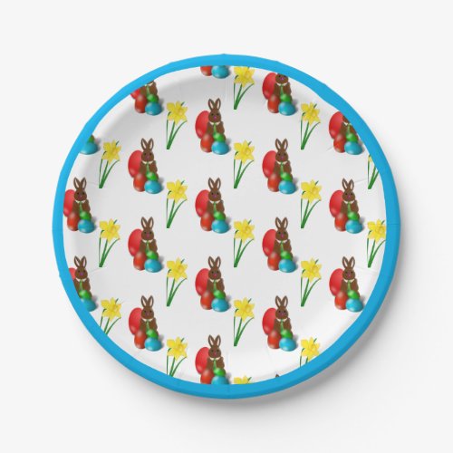 Cute Happy Easter Bunny Holiday  Paper Plates