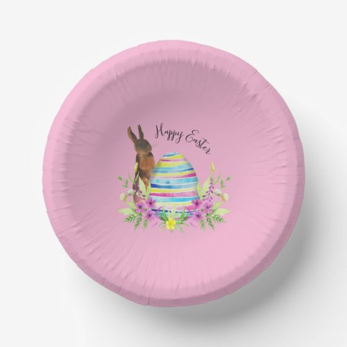 cute Happy Easter bunny Holiday party  Paper Bowls