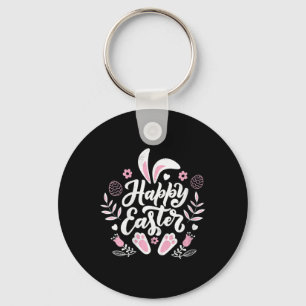 Cute Happy Easter Bunny Keychain