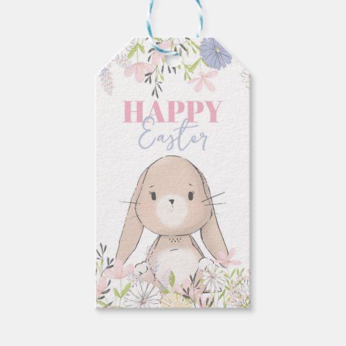 Cute Happy Easter Bunny Rabbit  Favor tags