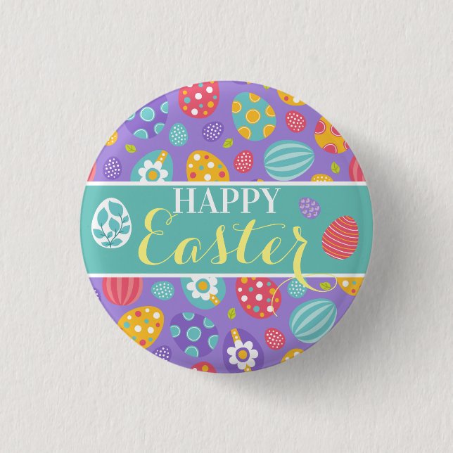 Cute Happy Easter Button (Front)