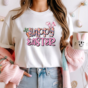 Cute Happy Easter Carrot & Bunny T-Shirt