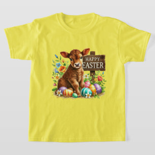 Cute Happy Easter cow T-Shirt