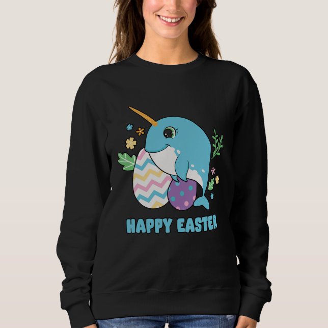 Cute Happy Easter Day Egg Hunter Boys Girls Kids O Sweatshirt (Front)